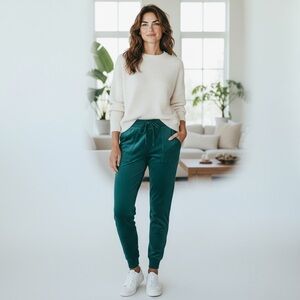 NWT Stars Above Velour Jogger Athleisure Holiday Winter Christmas Cabin Core